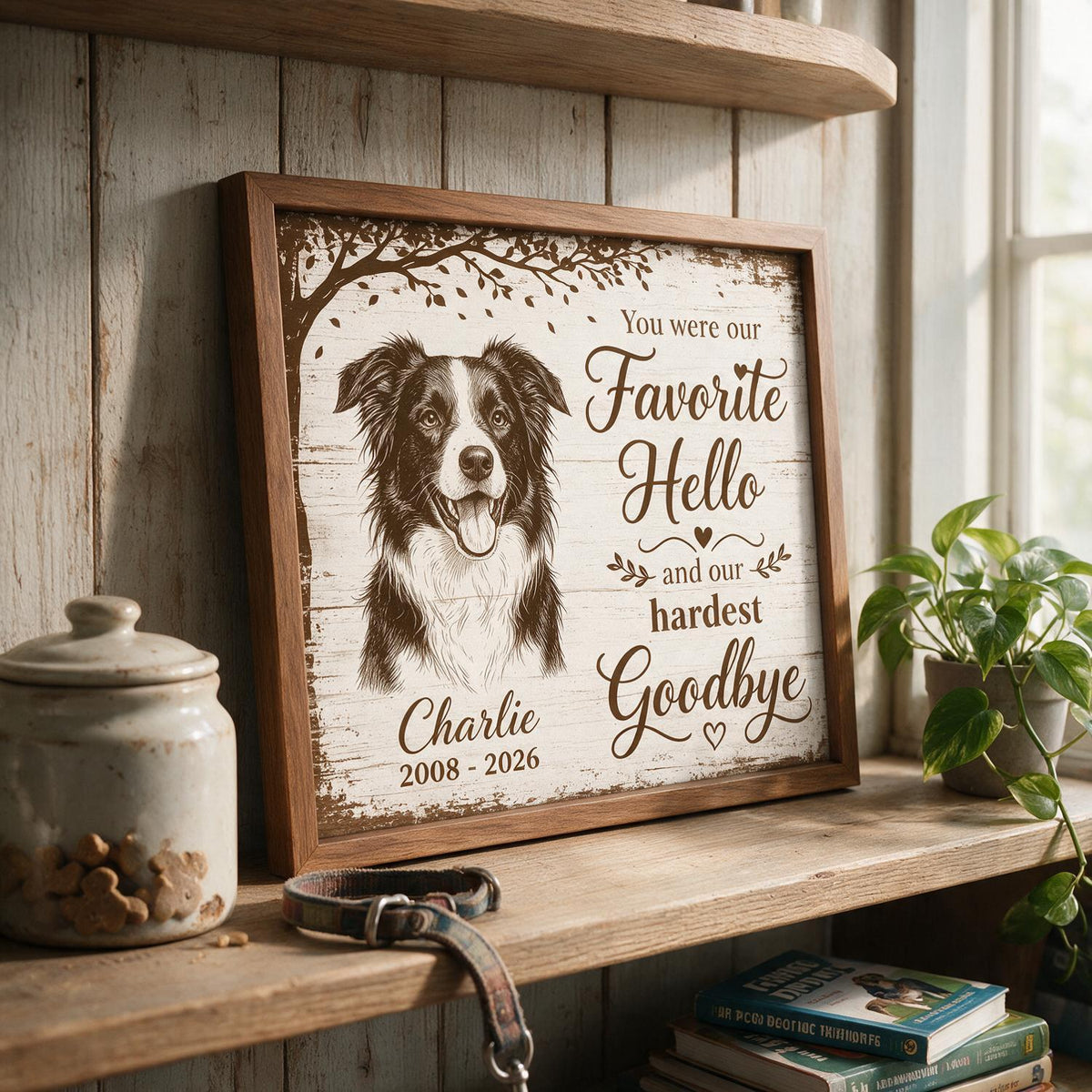 Affiche personnalisée en mémoire de votre animal - Cadeau de sympathie