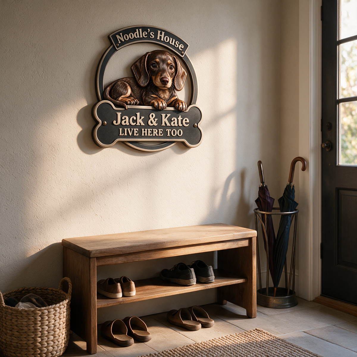 Personalized Custom Photo Dachshund 3D Cut Metal Sign - Dog Lover Gift for Home Decor