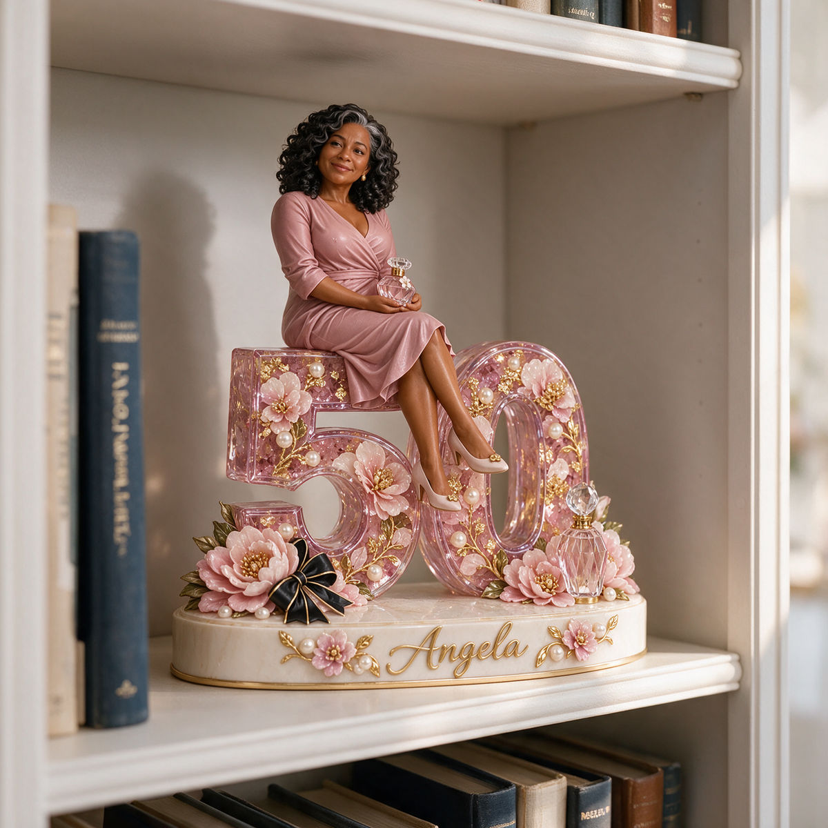 Personalized Custom Photo Perfume Lover Custom Shaped Acrylic Plaque - 50th Birthday Gift for Women