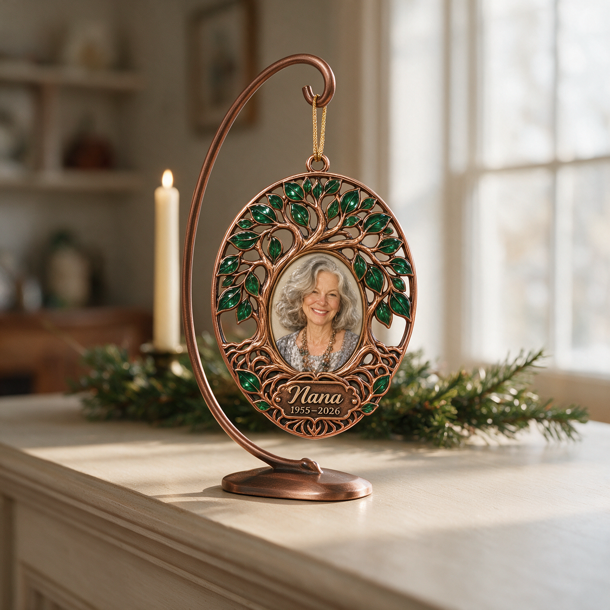 Personalized Custom Photo Tree of Life Memorial 3D Christmas Ornament - Grandmother Remembrance Keepsake