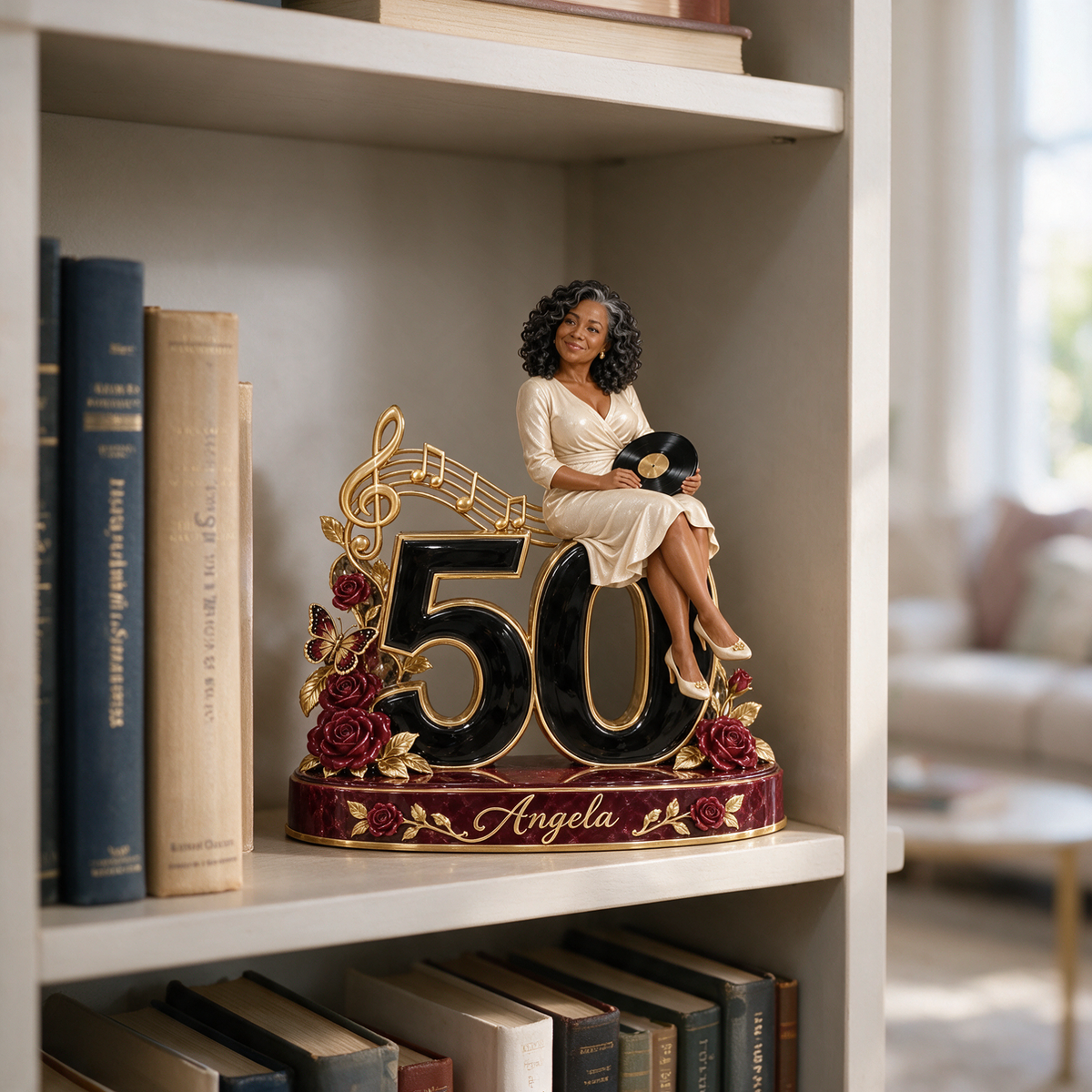 Personalized Custom Photo Music Lover Custom Shaped Acrylic Plaque - 50th Birthday Gift for Women