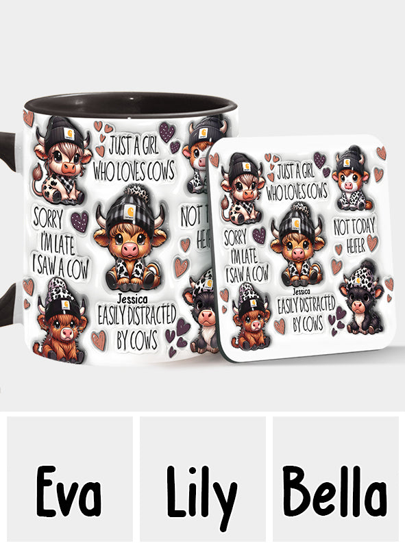 Just A Girl Who Loves Highland Cows - Personalized Accent Mug