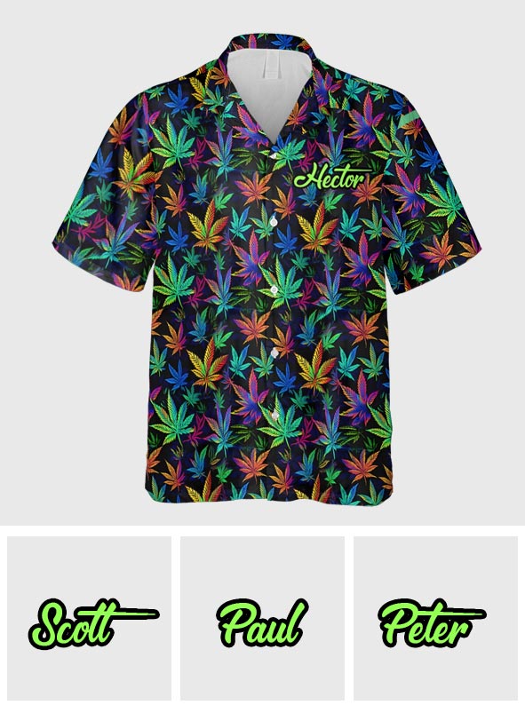 Chemise hawaïenne personnalisée et colorée « 420 »