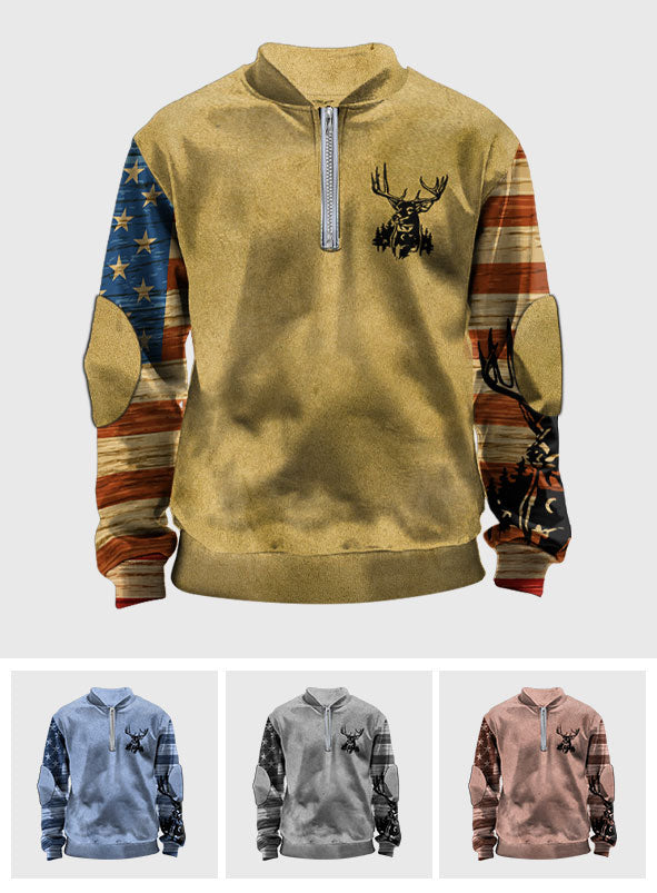 Love Hunting - Personalized Hunting Men Zip-Up Sweatshirt