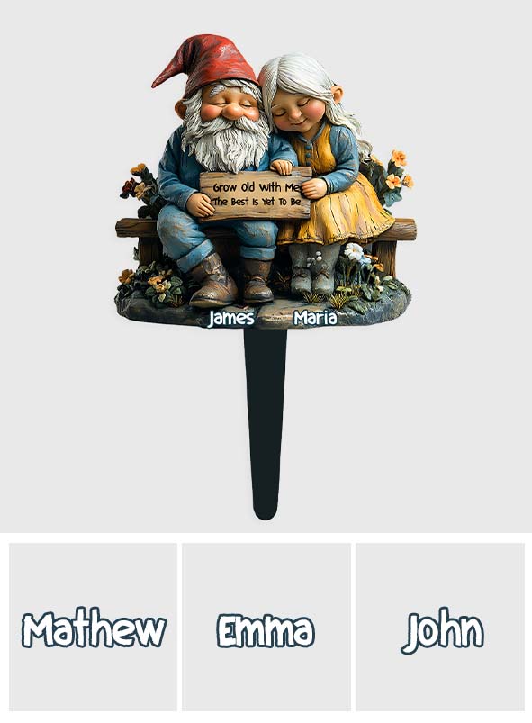 Vieillir ensemble - Plaque de jardinage personnalisée en acrylique