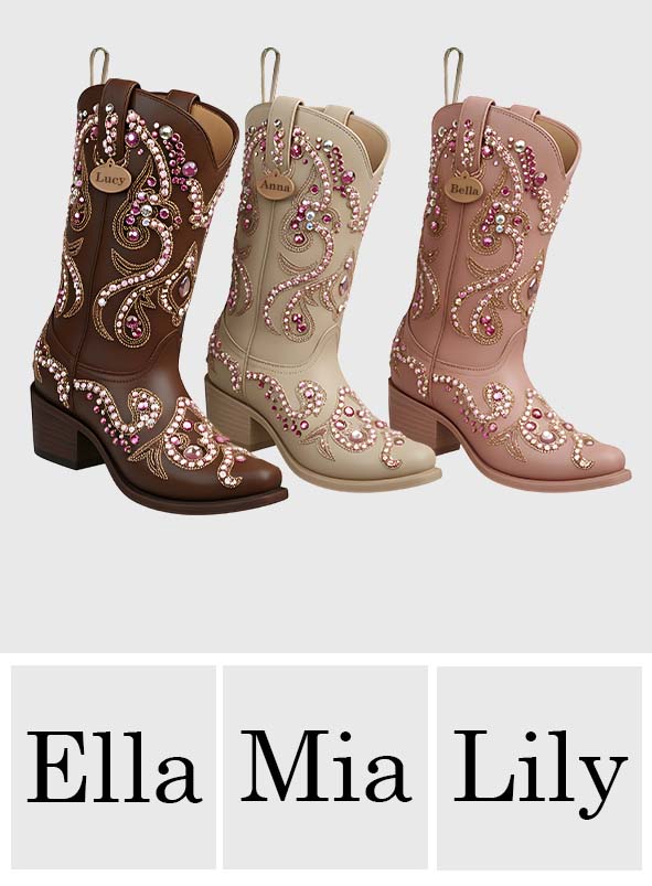 Joyeux Noël ! - Chaussette de Noël personnalisée en forme de cowgirl