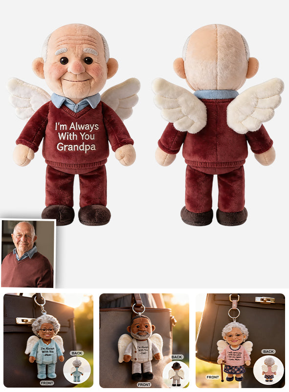 Toujours avec Vous - Porte-clés Mémorial Personnalisé en Peluche