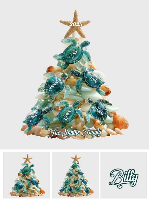 Joyeux Noël - Plaque acrylique personnalisée pour la famille