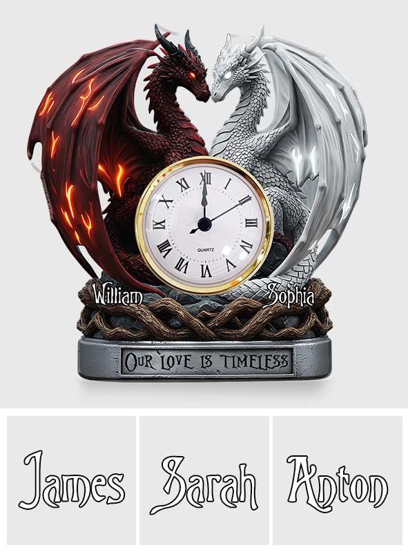 Notre amour est éternel - Plaque horloge acrylique personnalisée pour couple