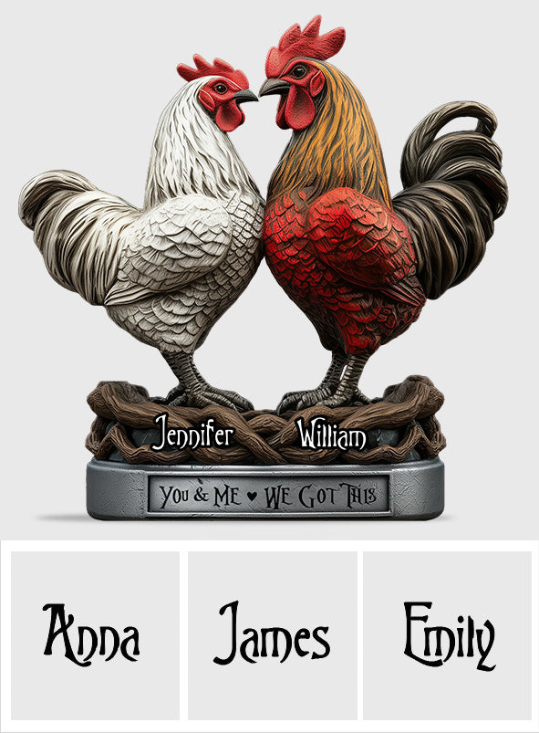 You & Me - Personalized Chicken Custom Shaped Acrylic Plaque