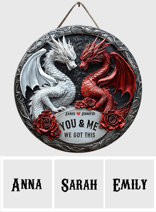 Toi et moi - Panneau en bois personnalisé pour couples