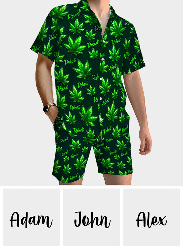 Let's Get High - Personalized Weed Hawaiian Shirt & Men Shorts