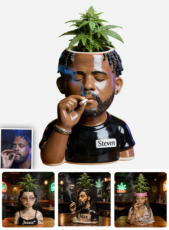 Paradis Vert - Pot Acrylique Personnalisé pour Plantes