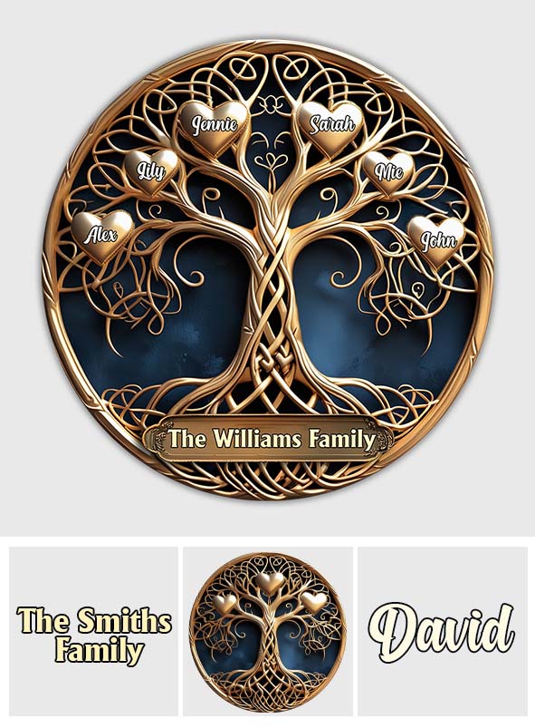 Ici grandit l'amour - Paillasson personnalisé en forme de famille