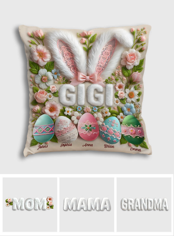 Easter Bunny - Personalized Grandma Throw Pillow