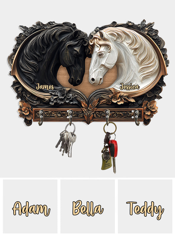 You & Me We Got This - Personalized Horse Custom Shaped Key Rack