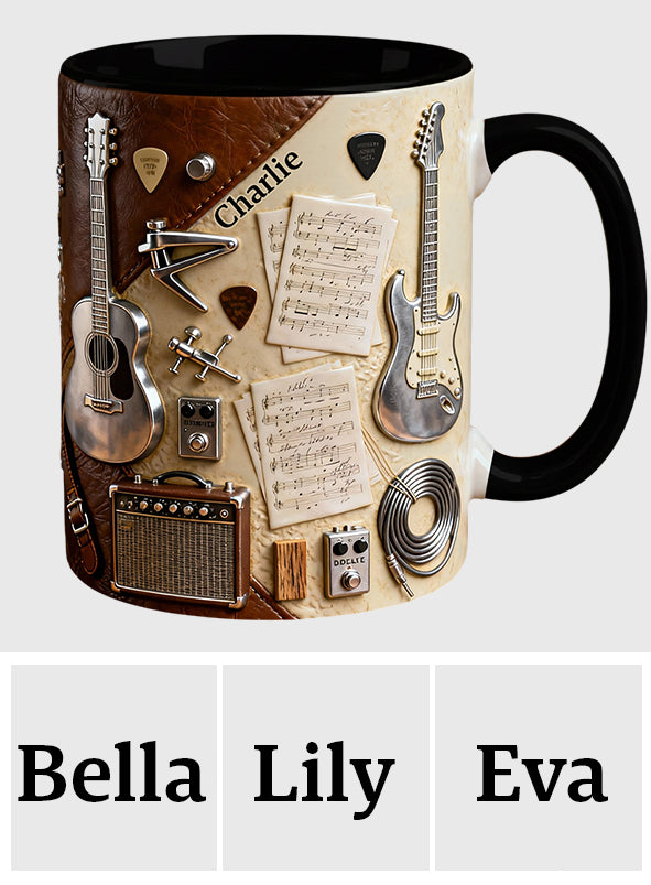 Mug et sous-verre personnalisés avec motif guitare - Guitariste