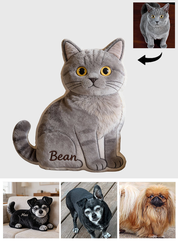 Coussin personnalisé en fausse fourrure pour chien - Animal de compagnie personnalisé