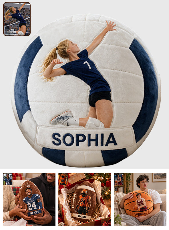 Tout Sport, Toute Photo - Coussin Personnalisé en Fourrure Synthétique Premium