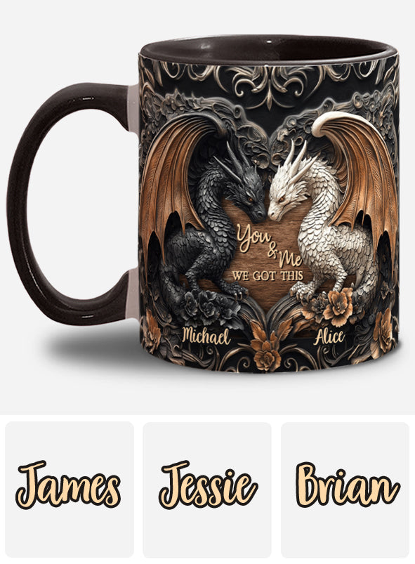 Toi et moi, on gère ! - Mug personnalisé avec motif dragon