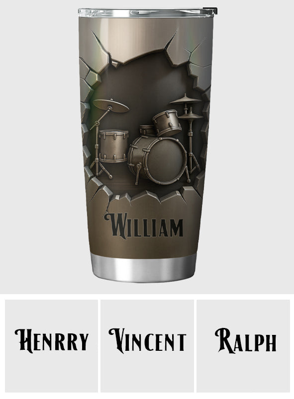 Strong Drummer - Personalized Drummer Tumbler