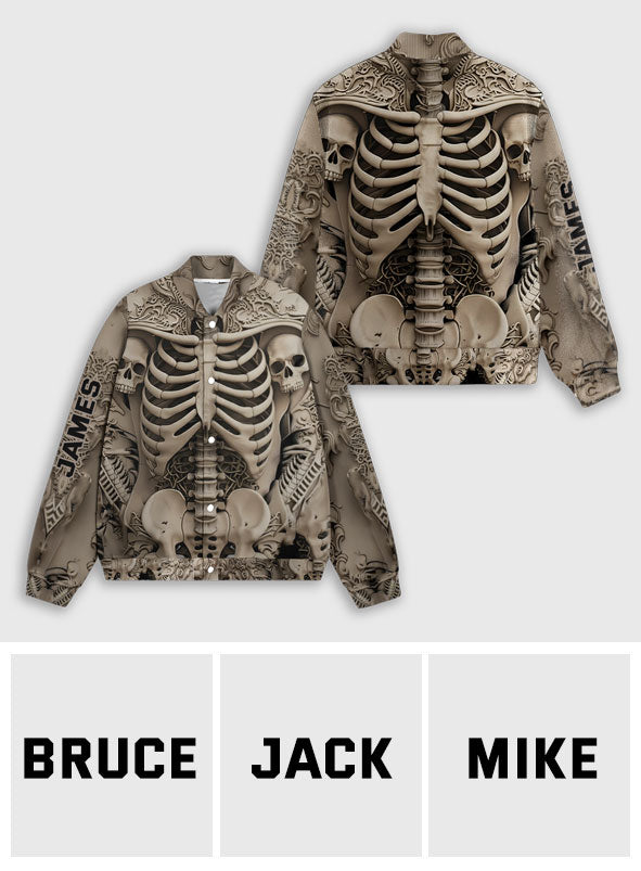 Scary Skull - Personalized Skull Varsity Jacket