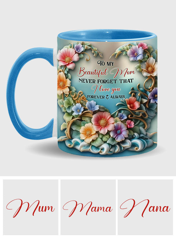 À ma magnifique maman/grand-mère, n'oublie jamais que je t'aime - Mug personnalisé « Maman »