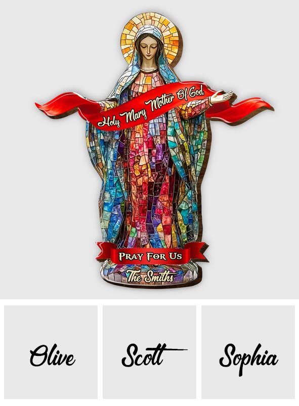 Priez pour nous - Clip de pare-soleil de voiture personnalisé à motif chrétien