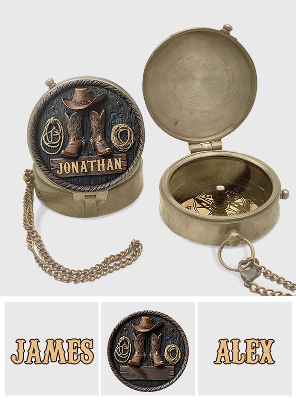 Cowboy, Cowgirl Life - Personalized Western Outfit Compass