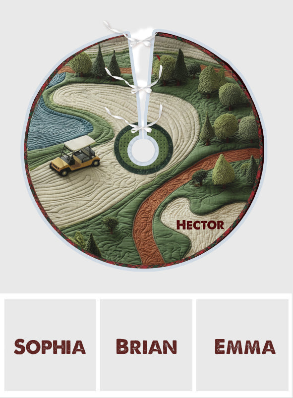 Merry Christmas For Golfer - Personalized Golf Tree Skirt