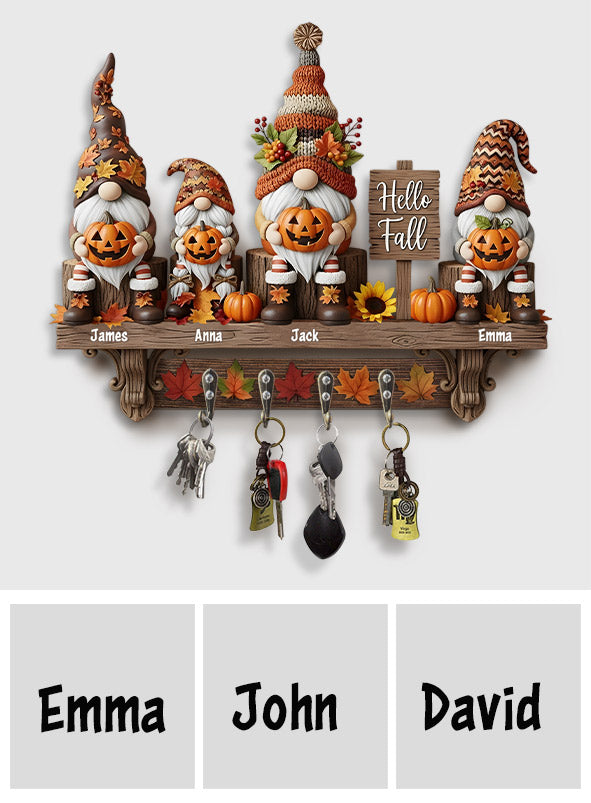 Bonjour l'automne ! Porte-clés personnalisé pour toute la famille.