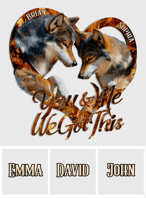 Toi et moi, on gère ! - Plaque métallique personnalisée découpée au loup