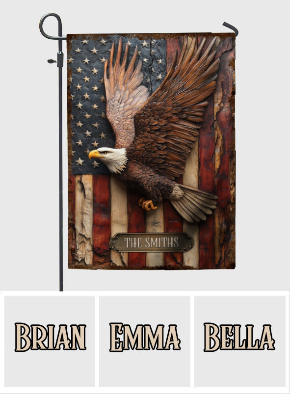 Que Dieu bénisse l'Amérique - Drapeau de jardin personnalisé pour la fête de l'indépendance/le 4 juillet