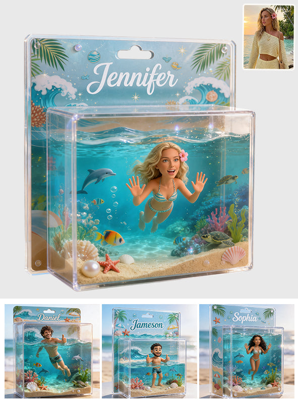 Pour les Amateurs de Mer - Boîte d'Affichage Acrylique Personnalisée