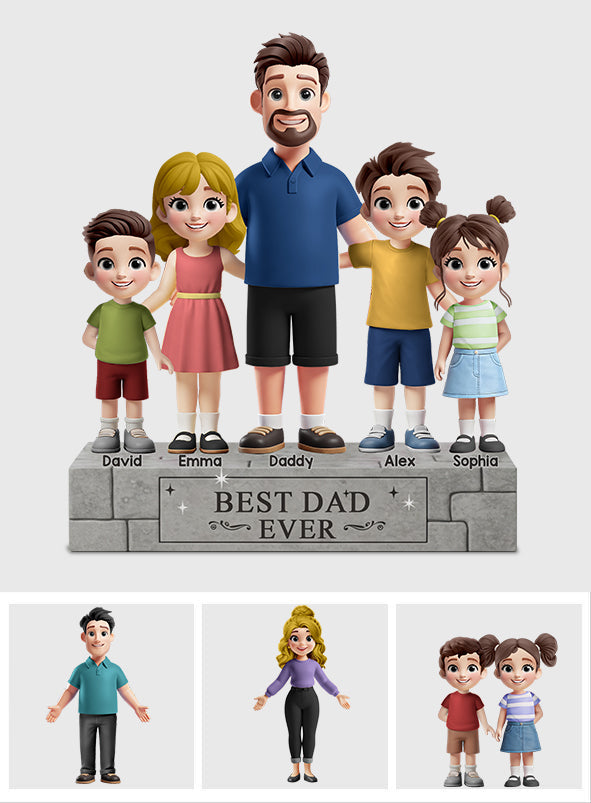 Best Dad Ever - Personalized Father Custom Shaped Acrylic Plaque