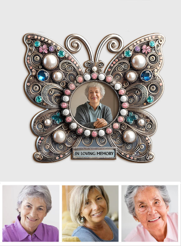 En souvenir de quelqu'un - Cadre photo commémoratif personnalisé en forme découpée
