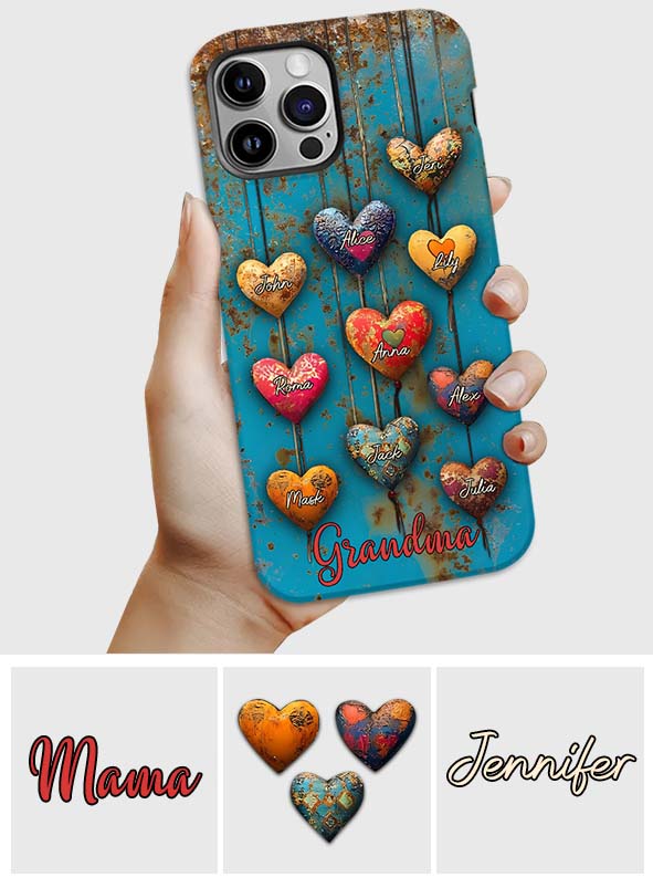 Grandma's Mom's Sweethearts - Personalized Grandma Full Print Phone Case