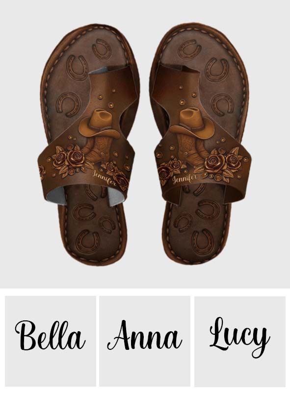 Cowgirl Life - Personalized Cowgirl Open Toe Sandals