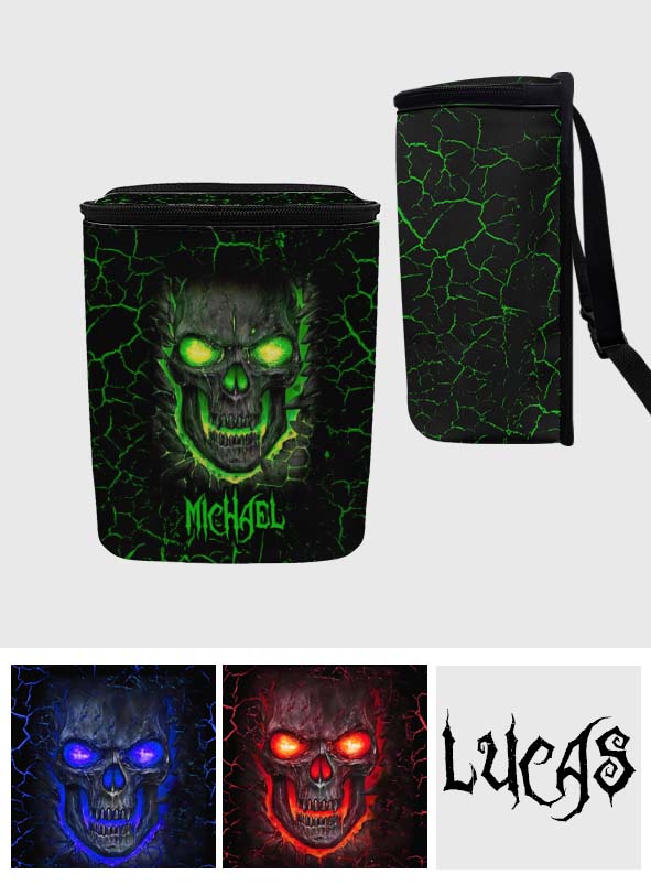 F Around And Find Out - Poubelle/organisateur de voiture portable personnalisé en forme de crâne