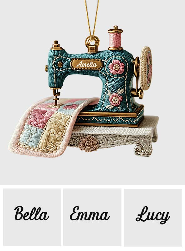 Machine à coudre vintage - Ornement de couture personnalisé