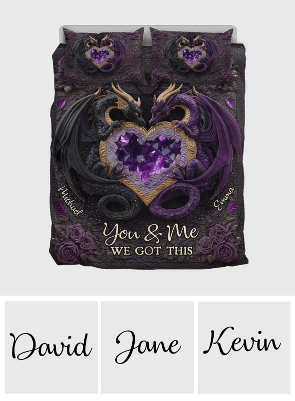 Toi et moi, on gère ! - Ensemble de courtepointe personnalisé Dragon