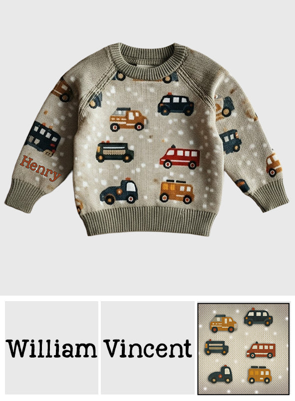 Pull moche personnalisé pour enfant Love Cars