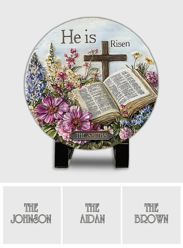 He Is Risen - Christian Round Shaped Stone