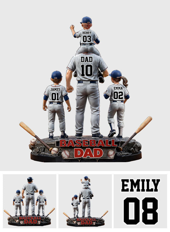 Baseball Dad - Personalized Baseball Custom Shaped Acrylic Plaque