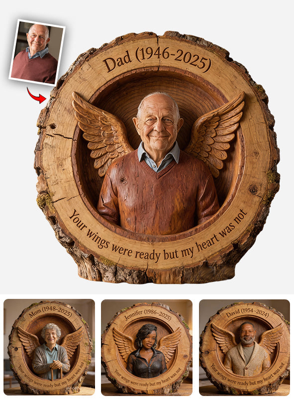Your Wings Were Ready - Personalized Memorial Custom Shaped Acrylic Plaque