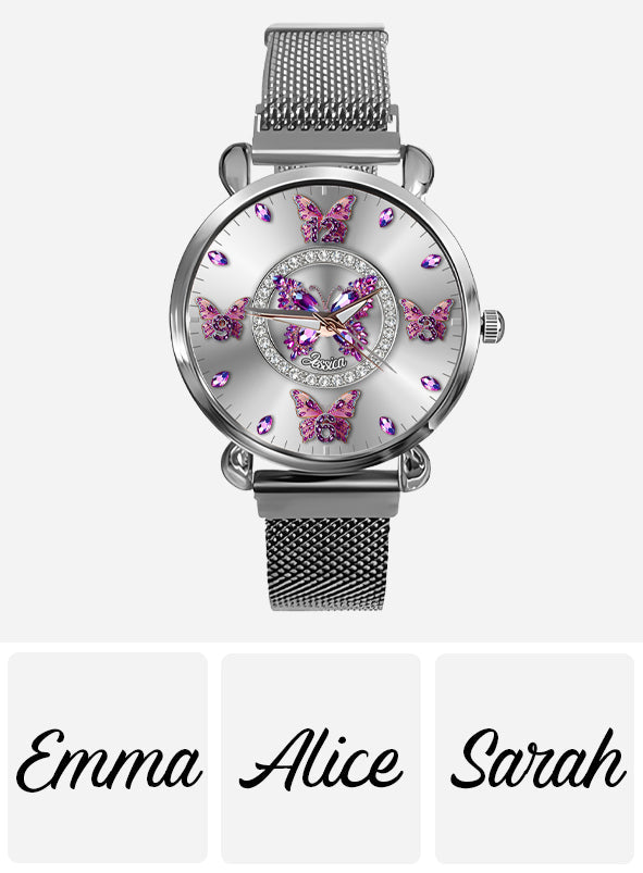 Beautiful Butterflies - Personalized Butterfly Women Hand Watch