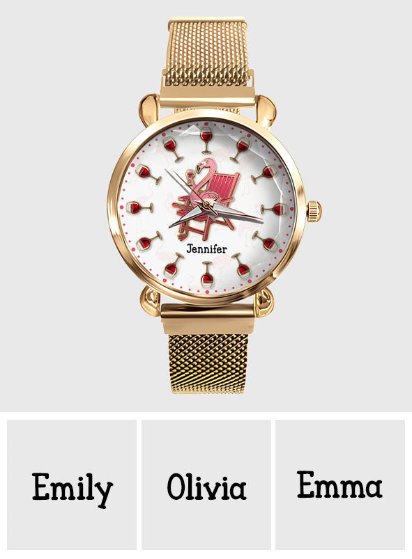 I Drink Wine & Know Things - Personalized Wine Women Hand Watch