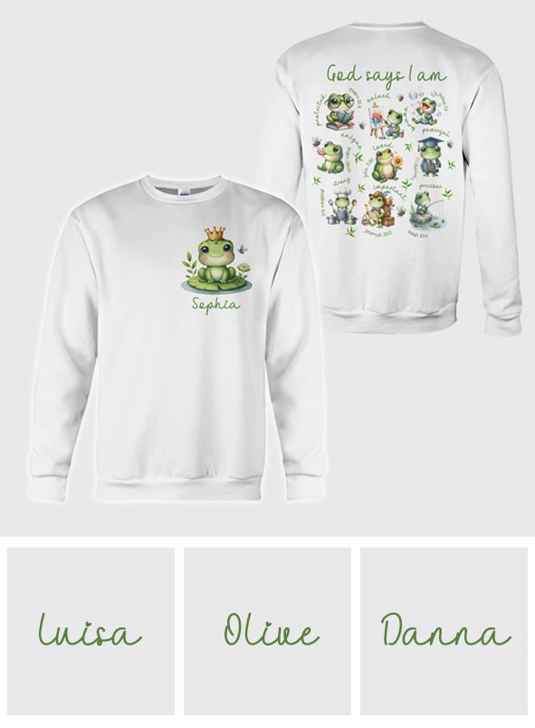 Dieu dit que je suis - T-shirt personnalisé grenouille intégrale