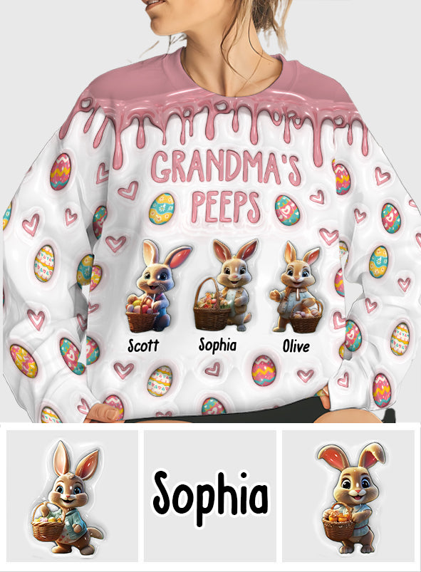 Grandma's Peeps - Personalized Grandma All Over Shirt