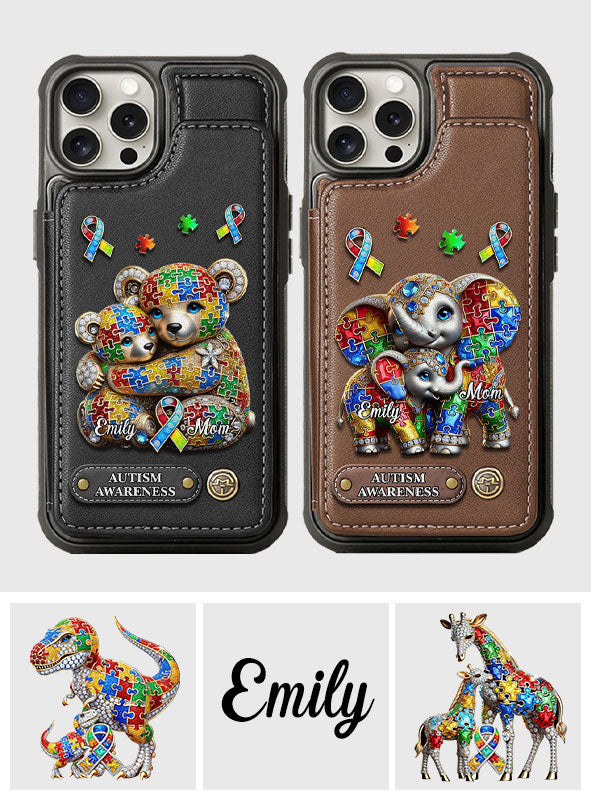 Strong Mama - Personalized Autism Awareness Wallet Phone Case